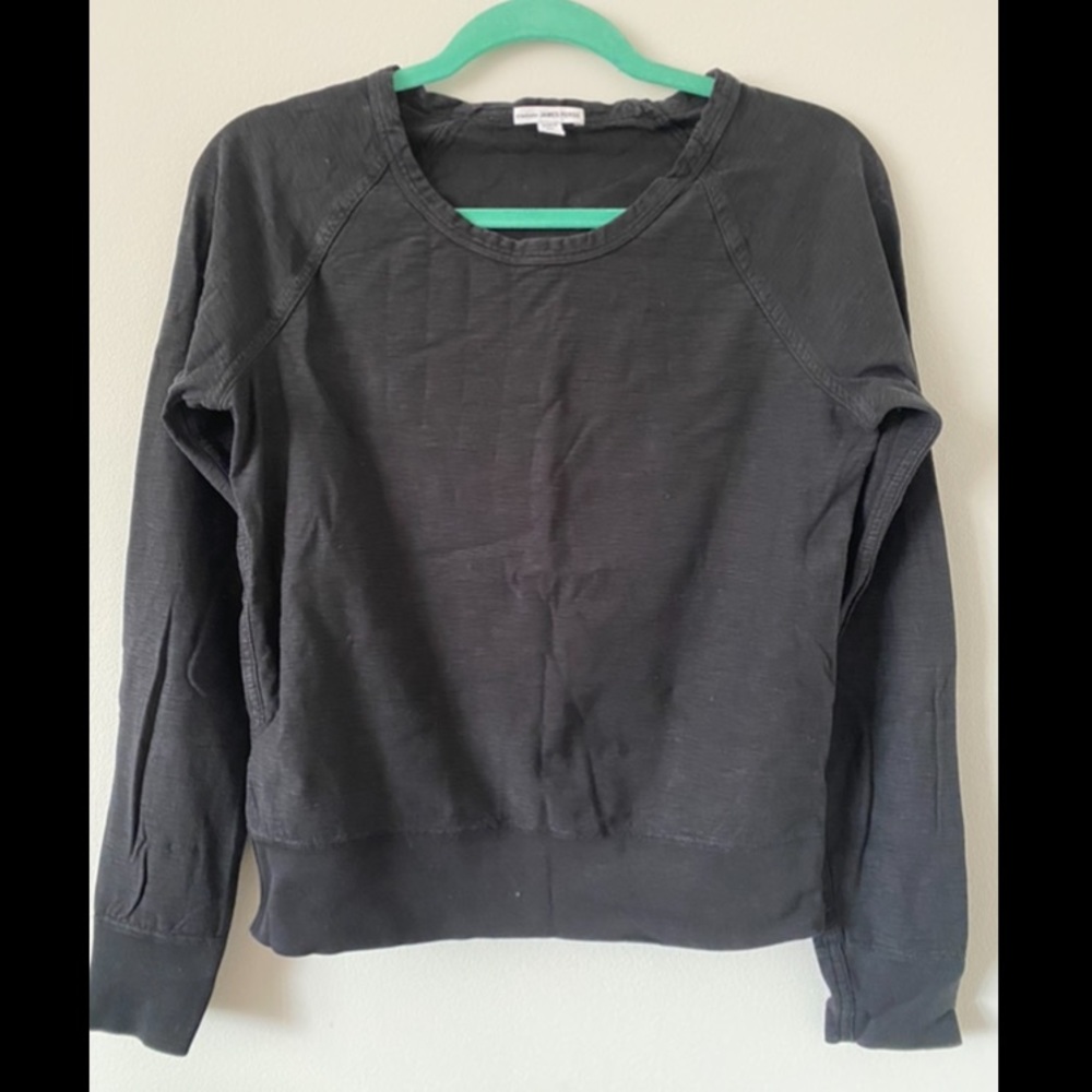 James Perse Crewneck Black Sweatshirt